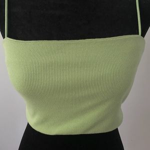 Shein light green crop cami XS